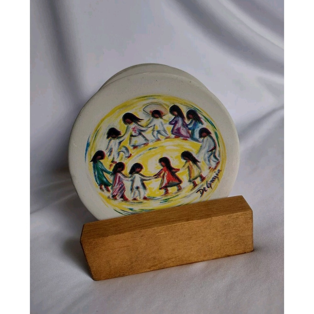 Ted De Grazia  Los Ninos Sandstone Coasters Set of 5 Mexico Theme Hispanic
